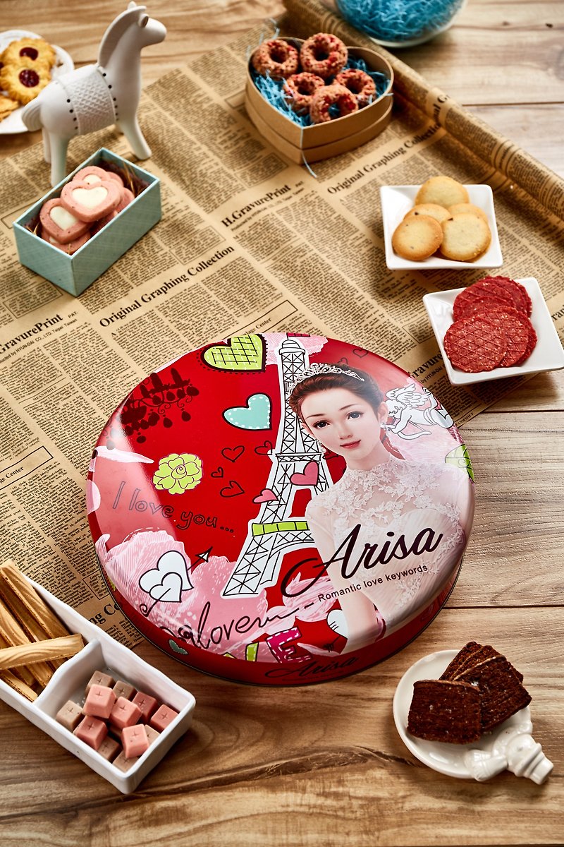 (团购组/台湾包邮)亚里莎喜饼 #6号时尚礼盒(一组8盒) - 蛋糕/甜点 - 纸 红色