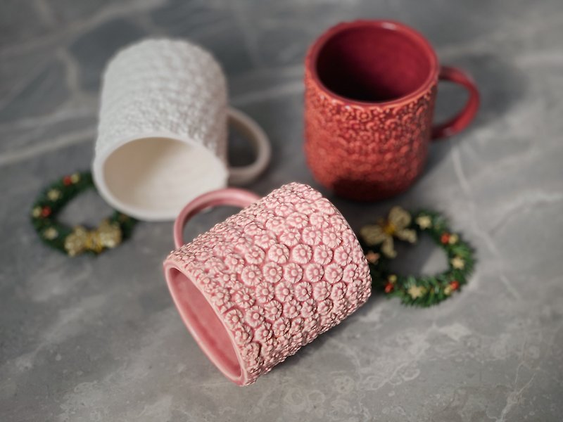 Flower cup - 杯子 - 陶 粉红色
