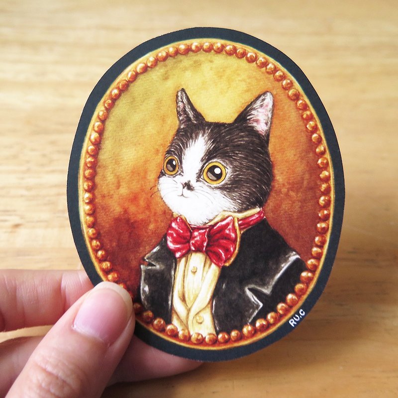 贵族猫猫 绅士奔驰猫 贴纸 - 贴纸 - 纸 多色