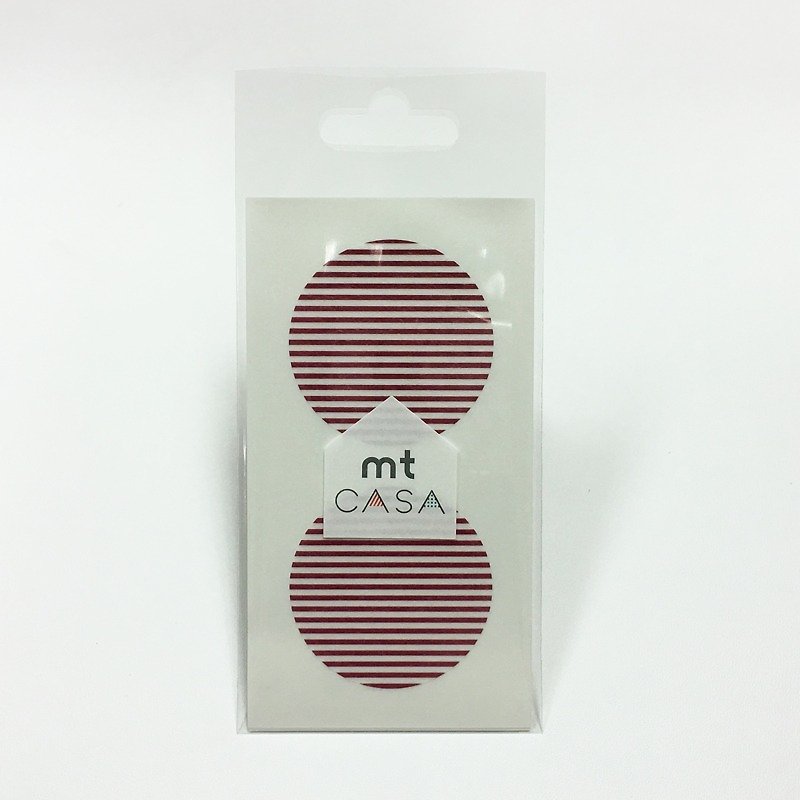 日本KAMOI mt CASA Seal 和纸圆贴【线条 莓红 (MTCDS026)】 - 墙贴/壁贴 - 纸 红色