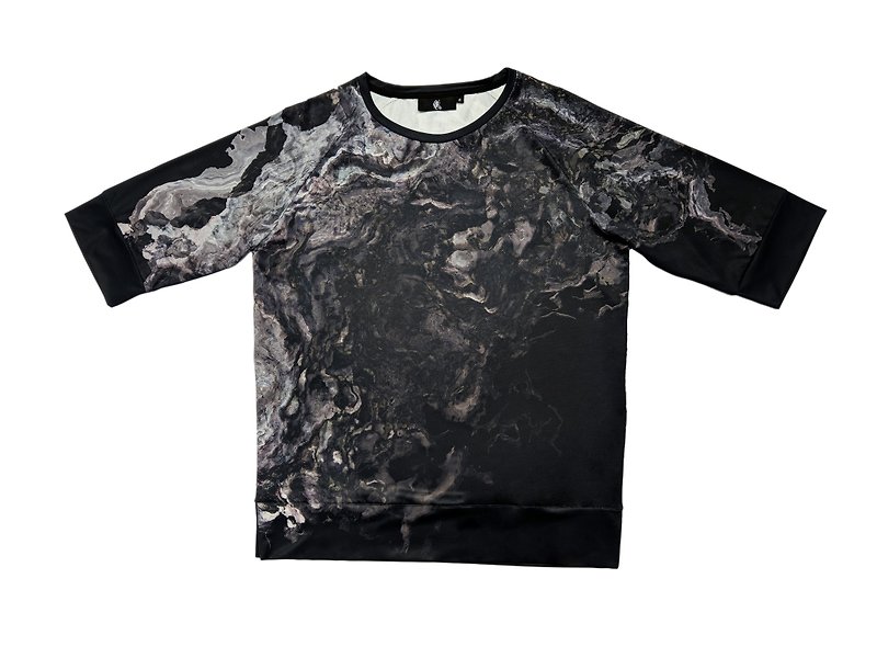 扭曲陨石 六分袖机能衣 - 男装上衣/T 恤 - 聚酯纤维 