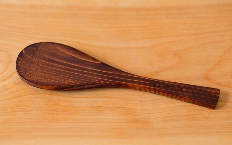 木曽ひのきの杓文字21cm（拭き漆） - 厨房用具 - 木头 咖啡色