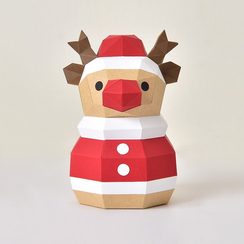 3D纸模型-做到好成品-节日系列-小雪人-圣诞节 摆饰 - 木工/竹艺/纸艺 - 纸 多色