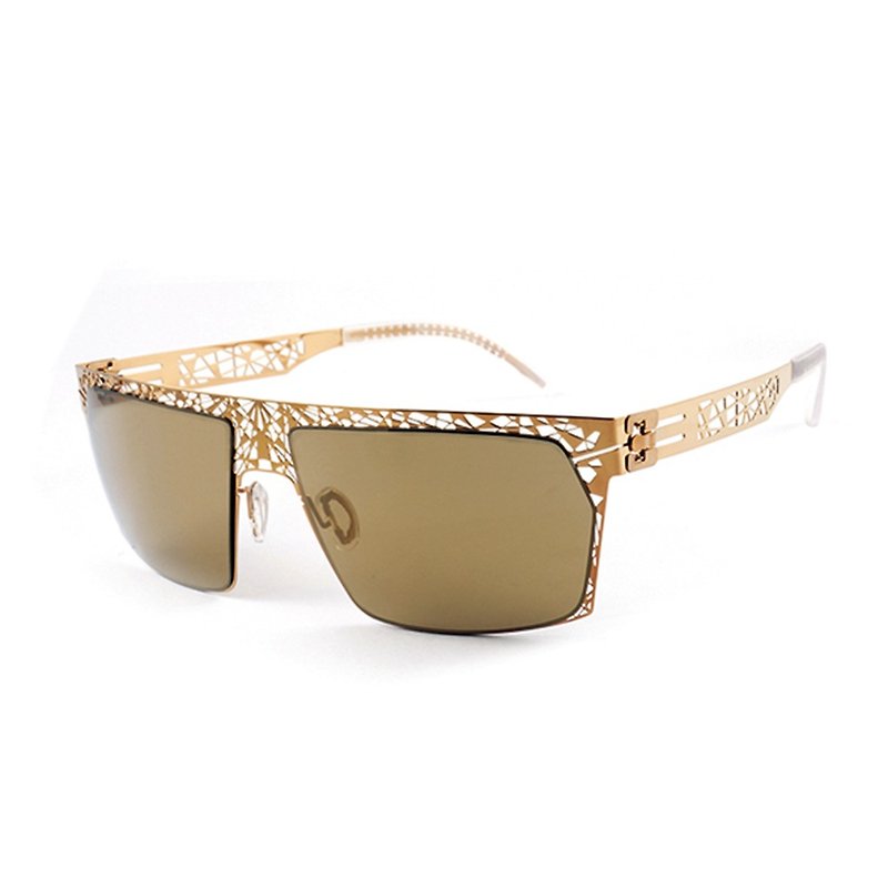 夏天必备 太阳眼镜 -线索 无螺丝 薄钢 镜片符合CNS抗UV400 - 墨镜 - 其他金属 银色