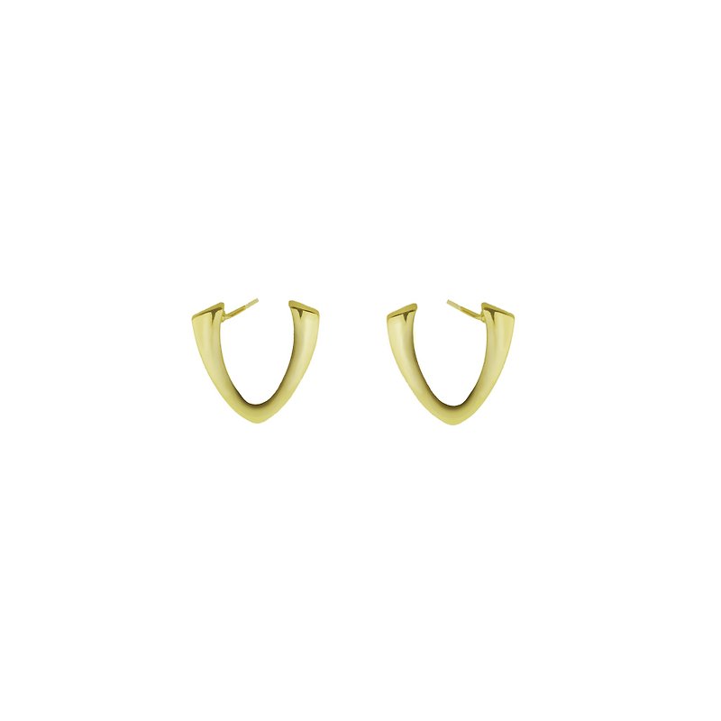 以太极简耳环 AKASA GOLD - 耳环/耳夹 - 其他金属 金色
