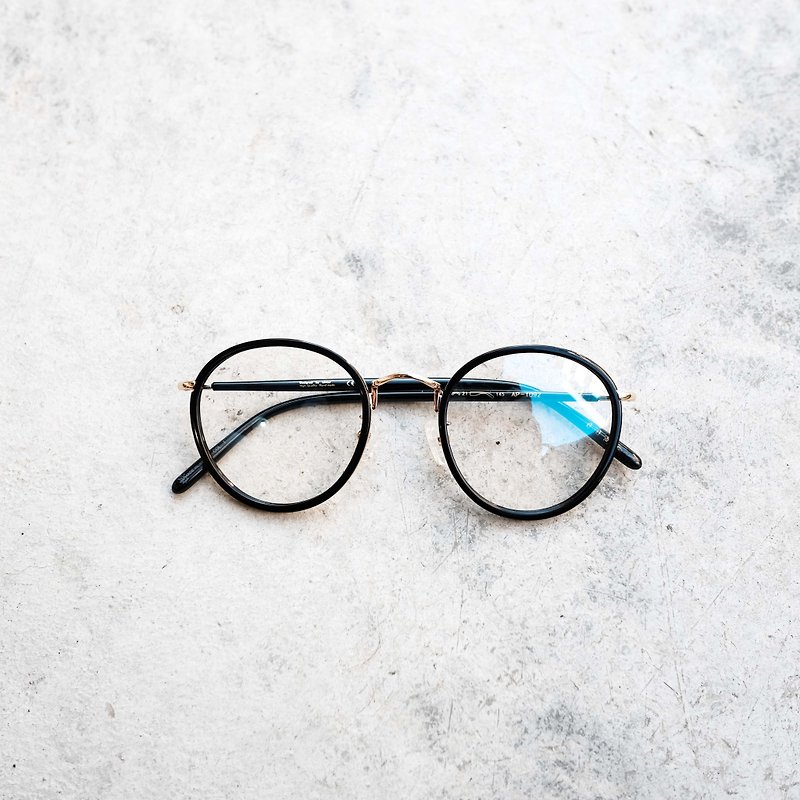 【目目商行】韩国新款 复古大框 圆框 板材眼镜 镜框 百搭黑 - 眼镜/眼镜框 - 其他材质 黑色