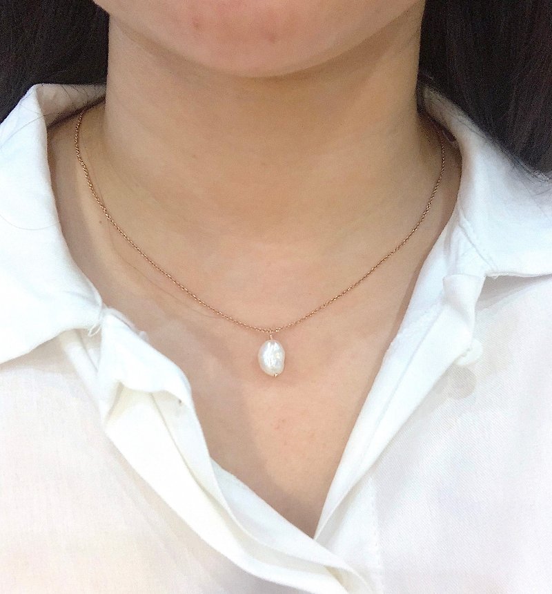Freshwater Pearl Necklace, Pearl Necklace, Dainty Necklace, Gold Necklace - 项链 - 珍珠 