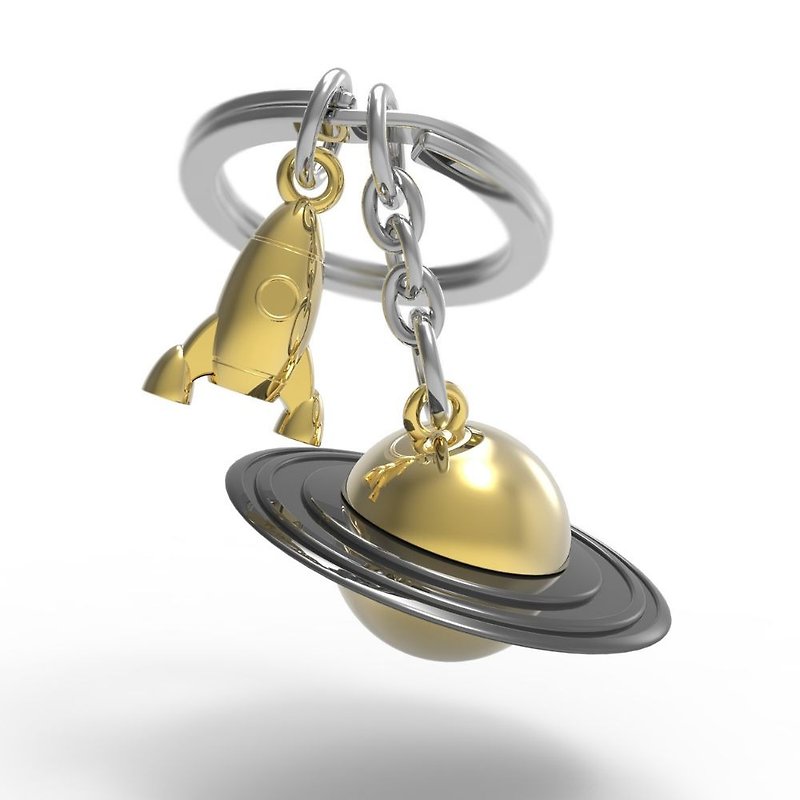 【Metalmorphose】MTM金色土星钥匙圈 太空星球/吊饰/礼品 - 钥匙链/钥匙包 - 其他金属 金色