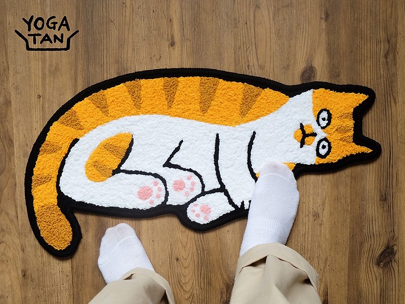 谭阿家画画 猫猫地垫 | 有嗑的白橘子