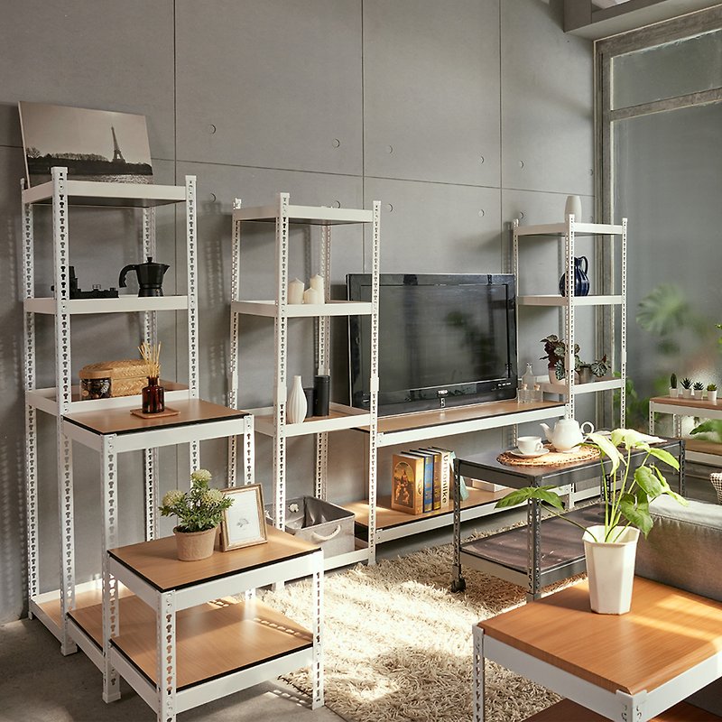 台湾制/优米/角钢/工业风客厅组合二号餐/电视柜+茶几桌+沙发边 - 其他家具 - 其他材质 黑色