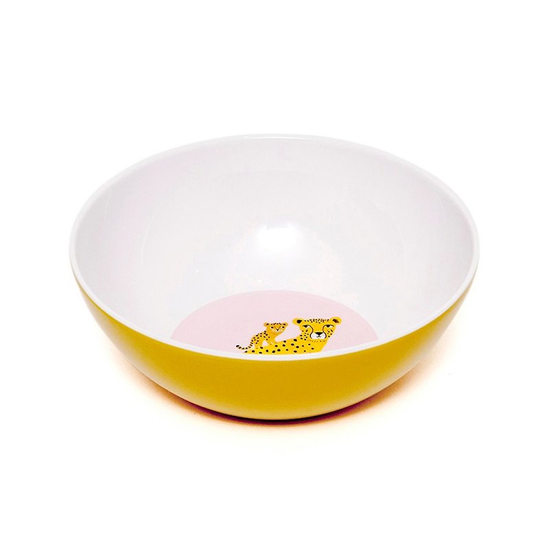 【绝版出清】荷兰Petit Monkey 兰花紫花豹家族餐碗 - 儿童餐具/餐盘 - 塑料 