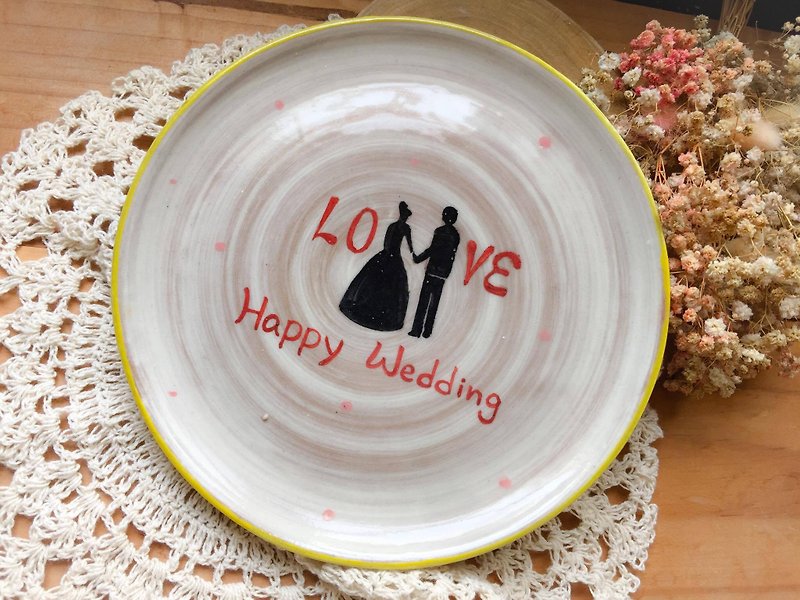 wedding-新婚快乐纪念盘 - 厨房用具 - 陶 