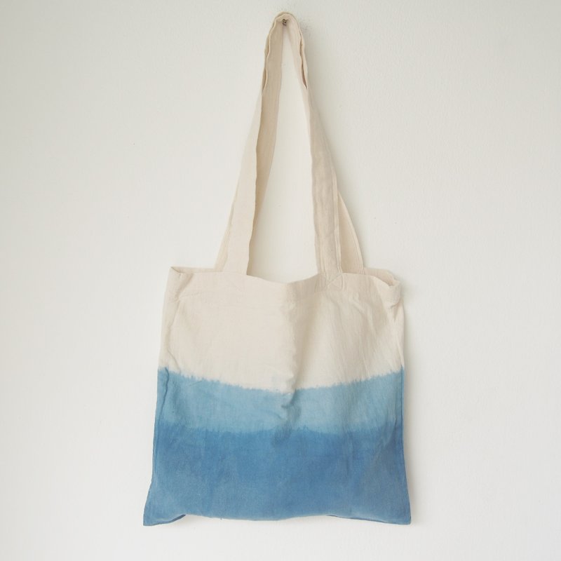 Blue shade tote bag / natural indigo dye