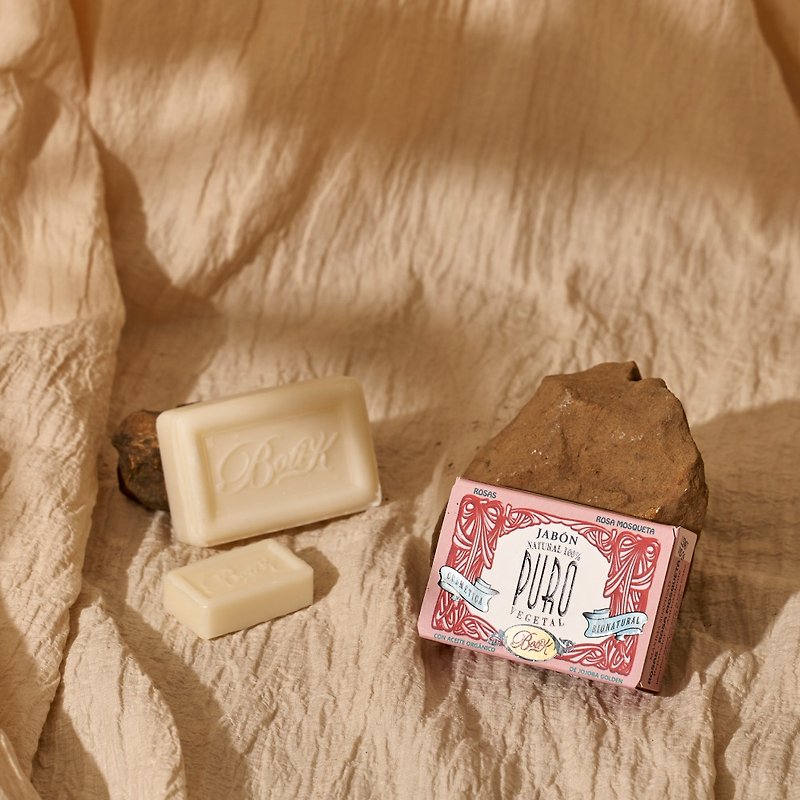 【Boti-K Pure 植物皂】有机玫瑰果植物皂  植萃保湿 母婴适用 - 肥皂/手工皂 - 浓缩/萃取物 粉红色