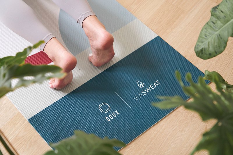 DOUX ft. VIASWEAT 联名款几何设计瑜伽垫 (6mm) - 祖母绿 - 瑜珈垫 - 塑料 绿色