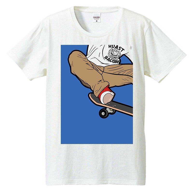 Tシャツ / SK8 - 男装上衣/T 恤 - 棉．麻 白色