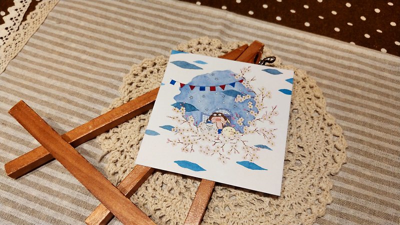 Dreaming琉璃屋 | 明信片 - 淡雪 - 卡片/明信片 - 纸 蓝色