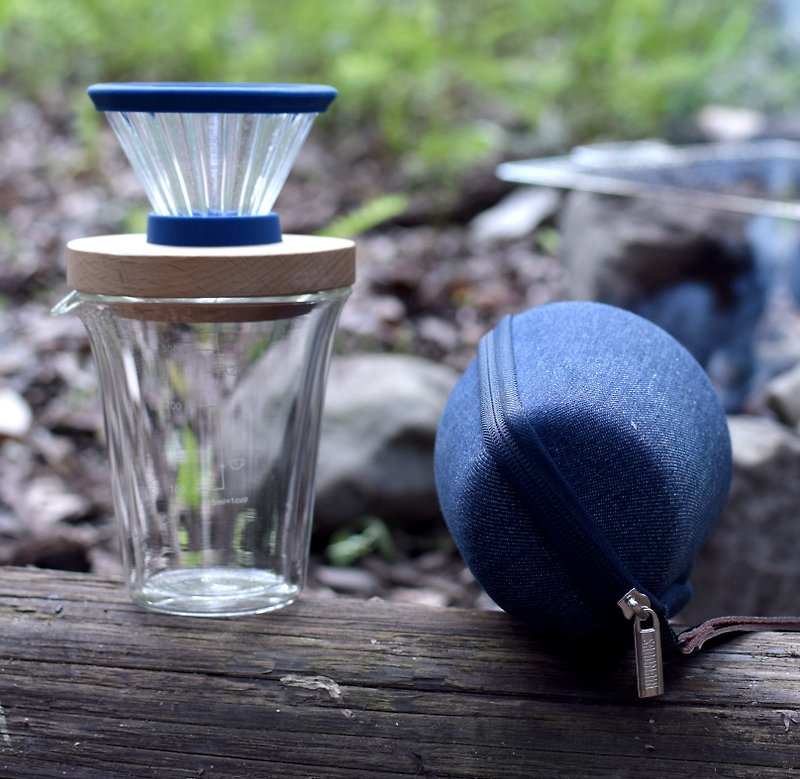 SADOMAIN 仙德曼-榉木双层玻璃滤杯旅组 - 咖啡壶/周边 - 玻璃 蓝色