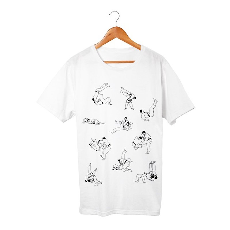 JUDO #1 T-shirt - 中性连帽卫衣/T 恤 - 棉．麻 白色