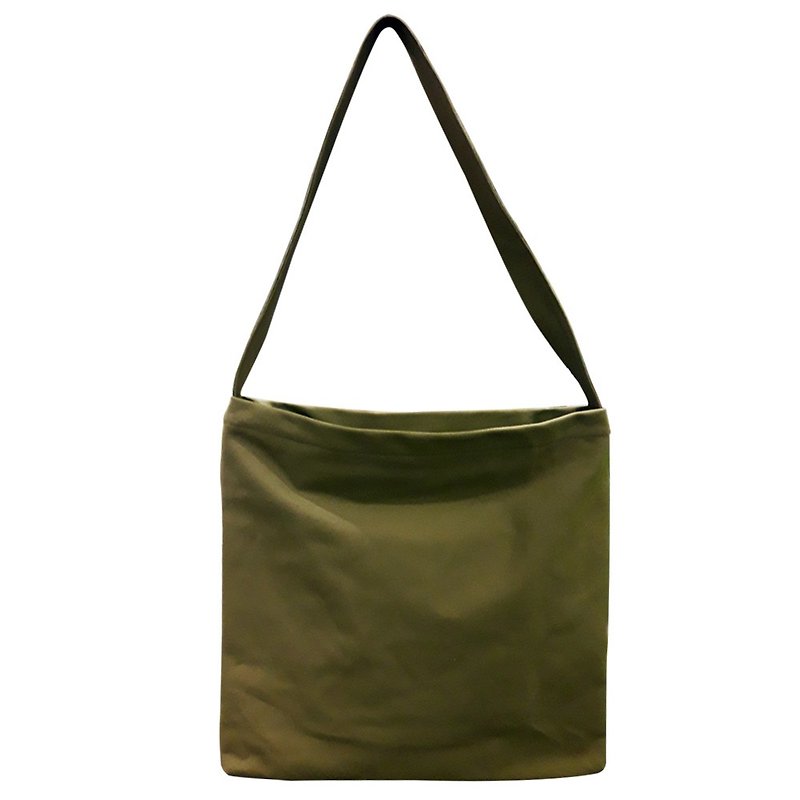 超大时髦购物包 / Shoppint Bag / L / 军绿色 - 侧背包/斜挎包 - 棉．麻 绿色