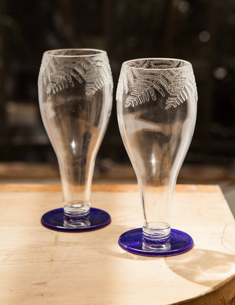 蕨类高脚玻璃杯-公平贸易 - 酒杯/酒器 - 玻璃 透明