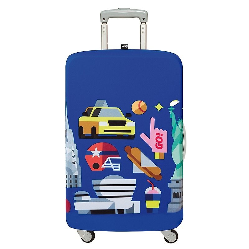 LOQI 行李箱外套／新纽约 LLHEYNY【L号】 - 行李箱/行李箱保护套 - 塑料 蓝色