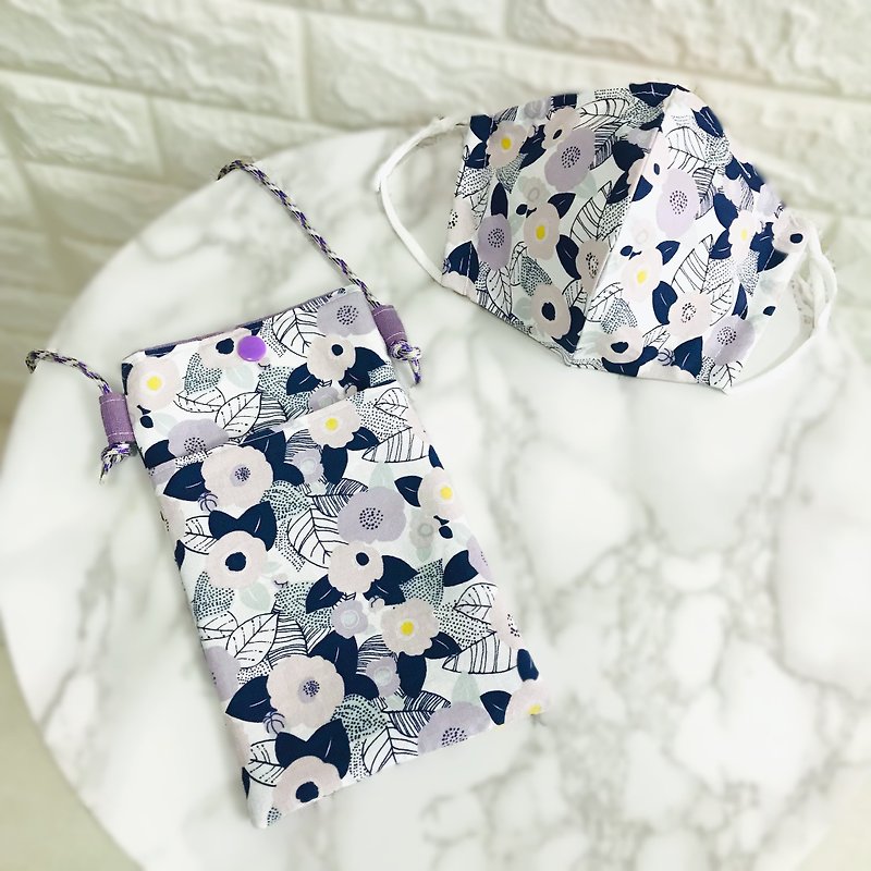 手工制 紫椿花 布口罩 手机袋 - 其他 - 棉．麻 