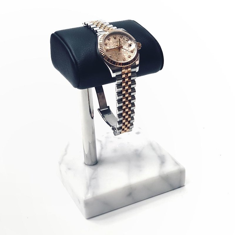 Tosca | Leather Watch Stand-Single White 大理石真皮表座 - 男表/中性表 - 真皮 白色