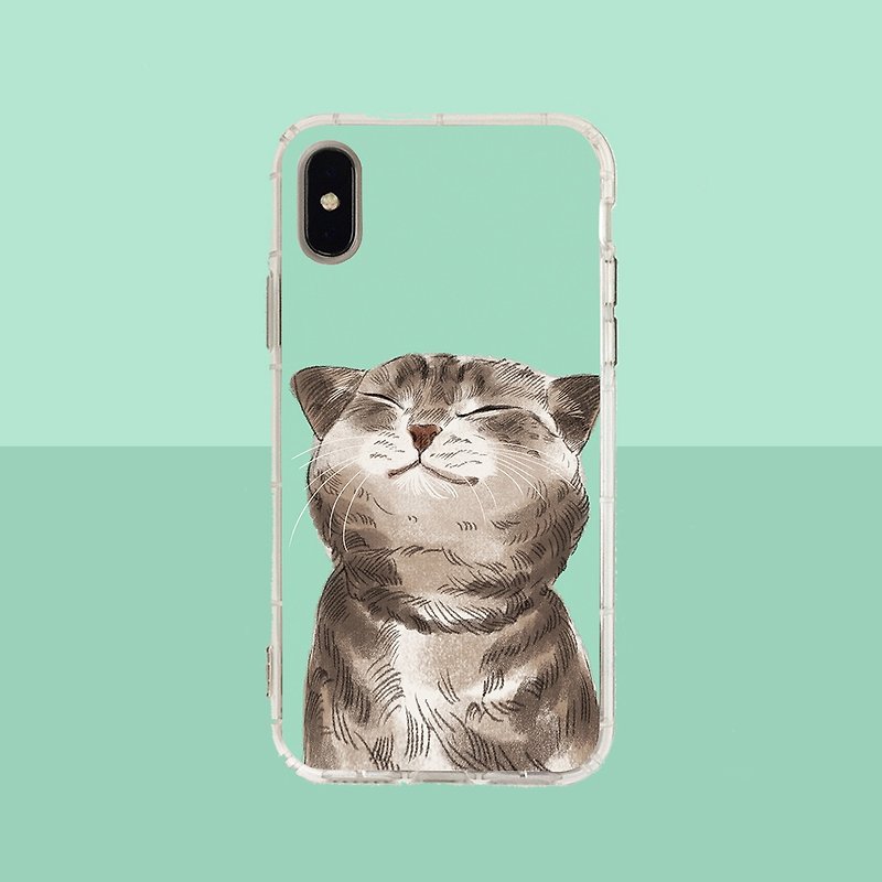 微笑猫浮雕空压壳-(iPhone.Samsung三星, HTC, Sony.华硕手机壳)  - 手机壳/手机套 - 塑料 