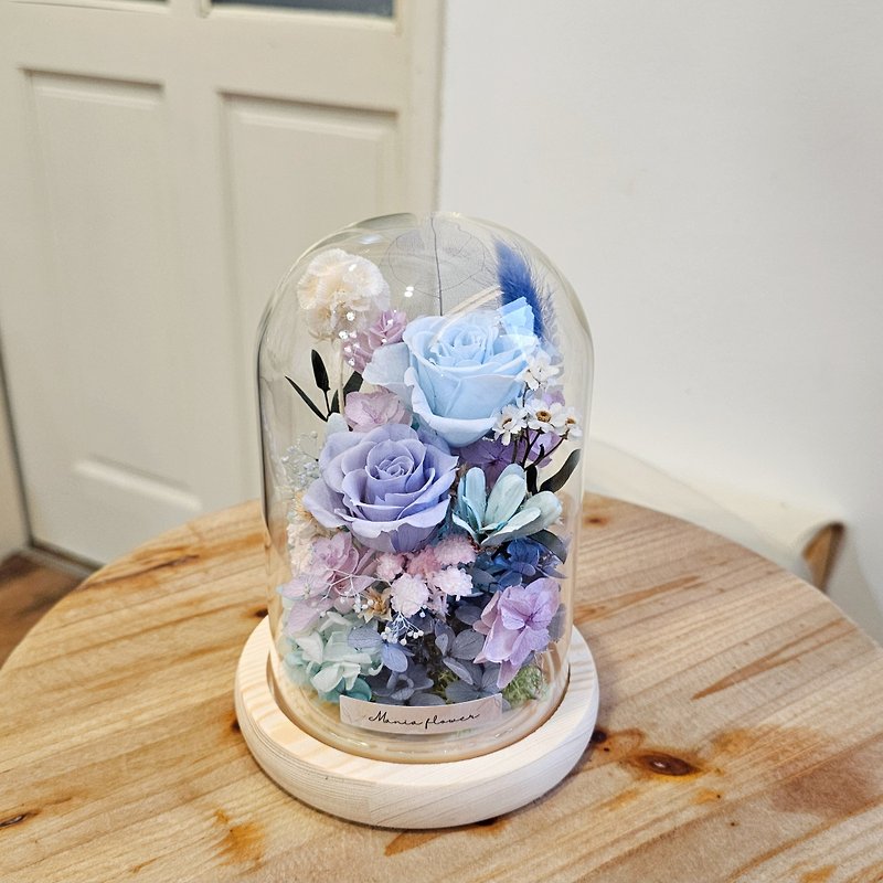 永生玫瑰玻璃罩 槽灯款 现货 快速出货 多色 - 干燥花/捧花 - 植物．花 多色