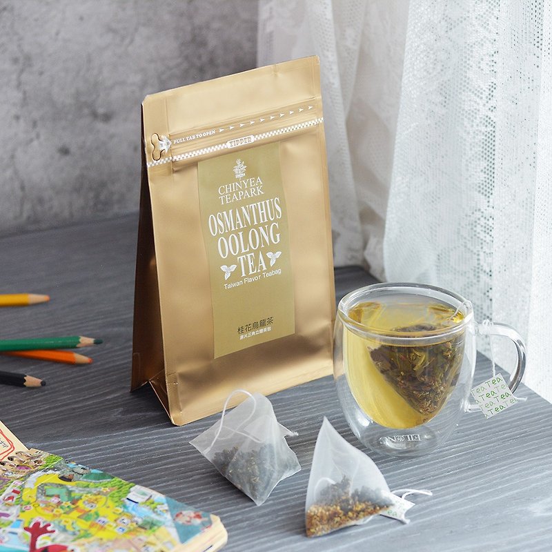 桂花乌龙茶包(30入经济包) - 台湾传统薰花茶解腻的养生花茶 - 茶 - 其他材质 金色