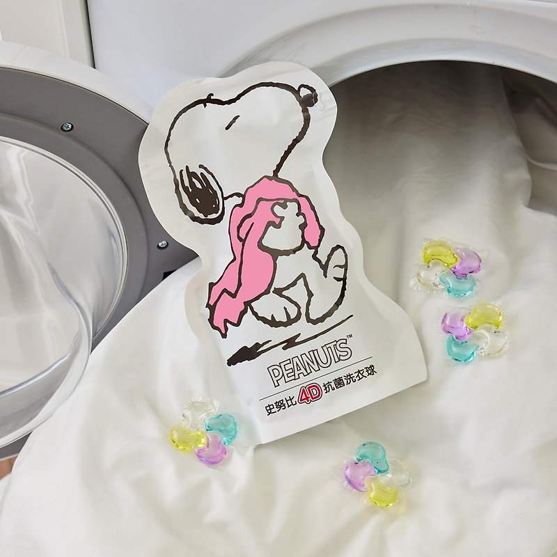 【SNOOPY史努比】 4D抗菌洗衣球(每包24颗) - 衣物清洁 - 浓缩/萃取物 白色