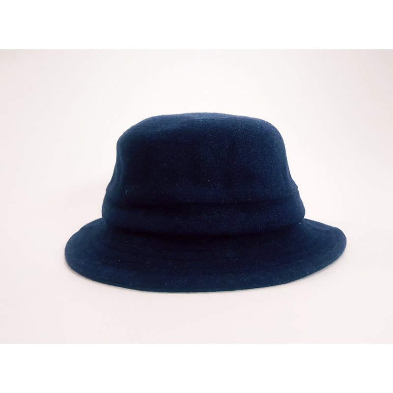 英式圆盘绅士帽-率性蓝(硬挺有型)#限量#秋冬#礼物 #保暖#厚羊毛 - 帽子 - 羊毛 蓝色