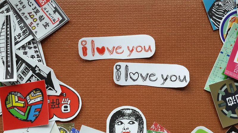 ( i love you ) Li-good - 防水贴纸、行李箱贴纸 NO.7 - 贴纸 - 塑料 