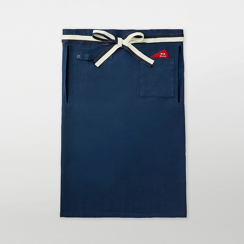 日本BRUNO 食尚沙龙半身围裙 (海军蓝) - 围裙 - 棉．麻 蓝色