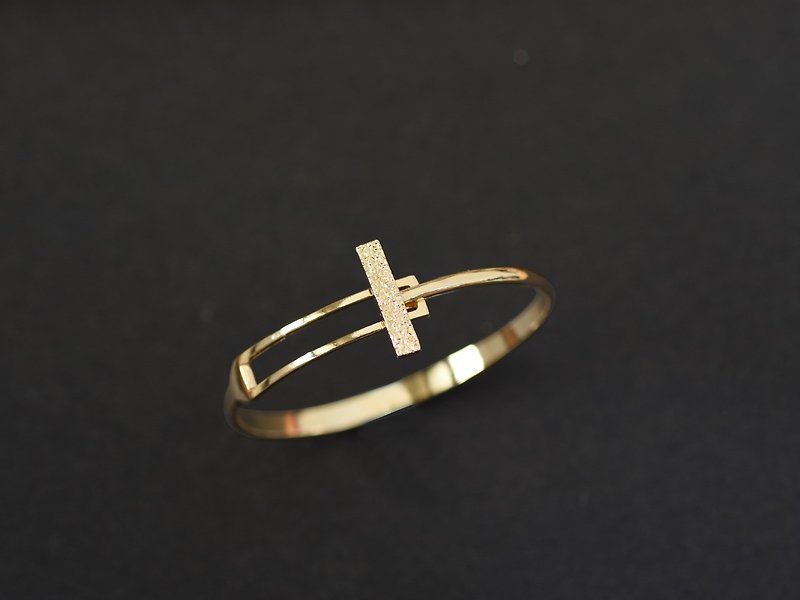 几何长方形质感层次手环 | 铜镀18K金 女款 情人节礼物 - 手链/手环 - 铜/黄铜 金色