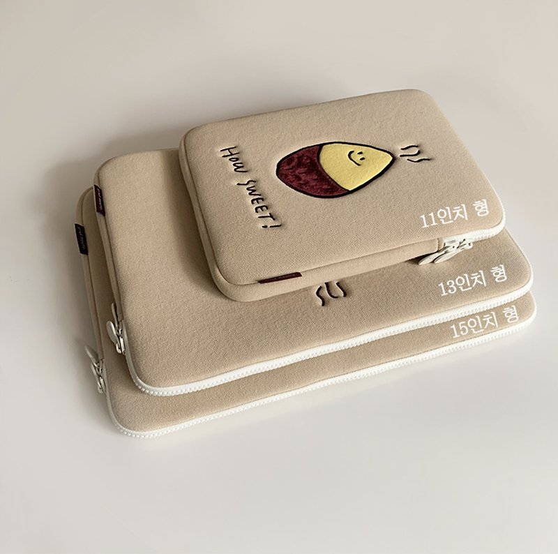【现货】Hot Kumi Pouch 11/13/15寸 平板电脑保护套 - 电脑包 - 棉．麻 卡其色