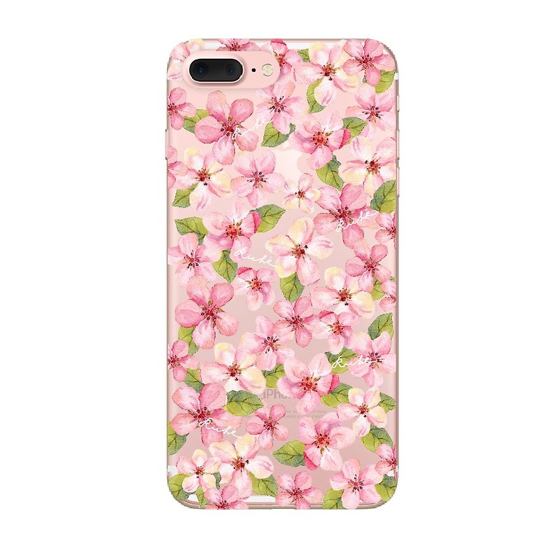 水彩樱花花园手机壳 - 手机壳/手机套 - 硅胶 粉红色
