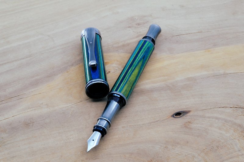 彩木钢笔 - 钢笔 - 木头 绿色