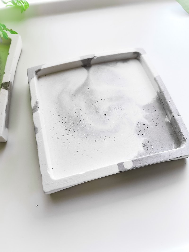 镜月-渲染水泥盘,杯垫,置物盘一只 - 摆饰 - 水泥 灰色