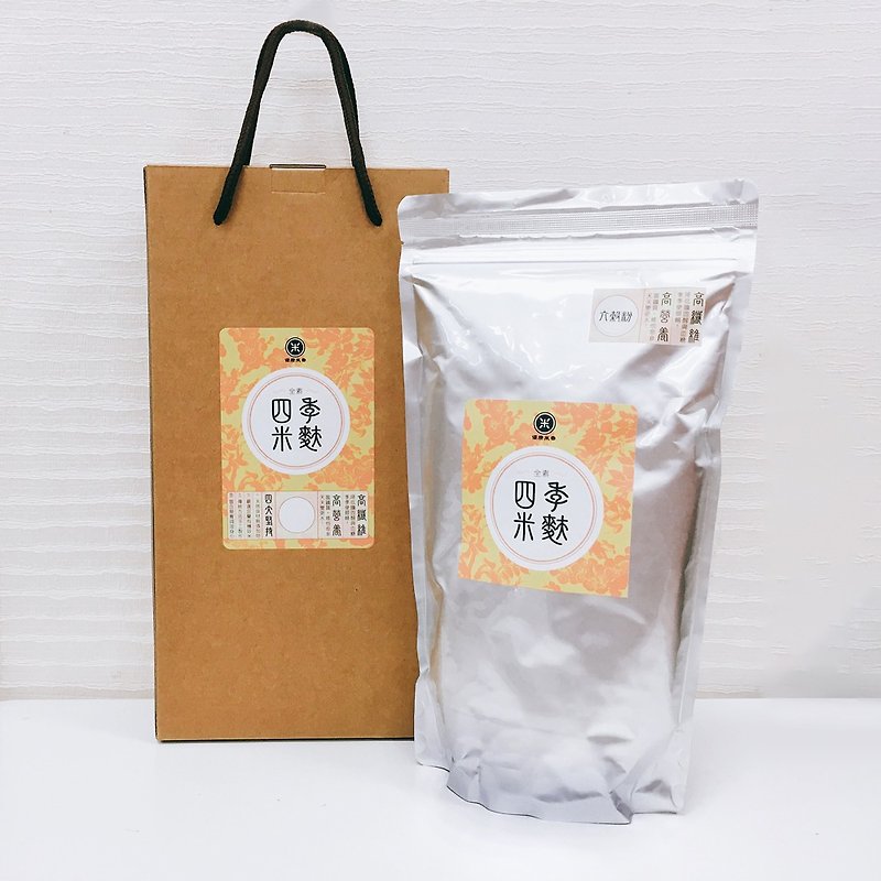 好健康礼盒 - 四季米麸 六谷粉 - 优康米香 - 五谷杂粮/米 - 其他材质 橘色