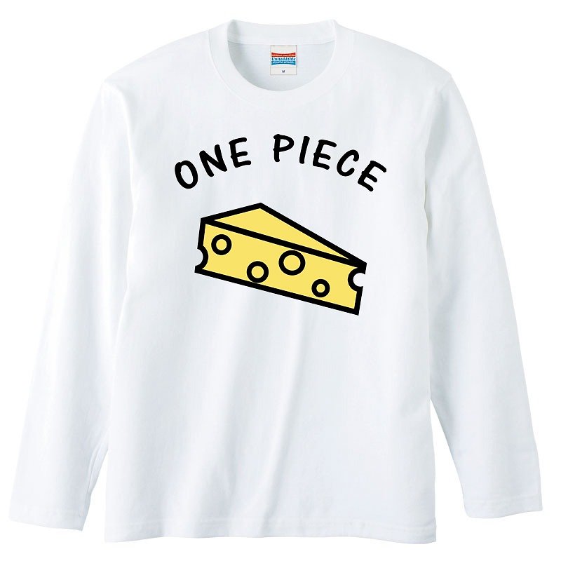 ロングスリーブTシャツ / one-piece Cheese - 男装上衣/T 恤 - 棉．麻 白色