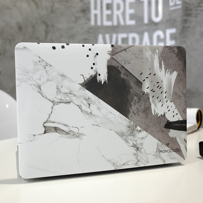 Macbook Pro 13  w/USB-C 2016/2019 图案保护硬壳 - 水墨云石纹 - 平板/电脑保护壳 - 其他材质 