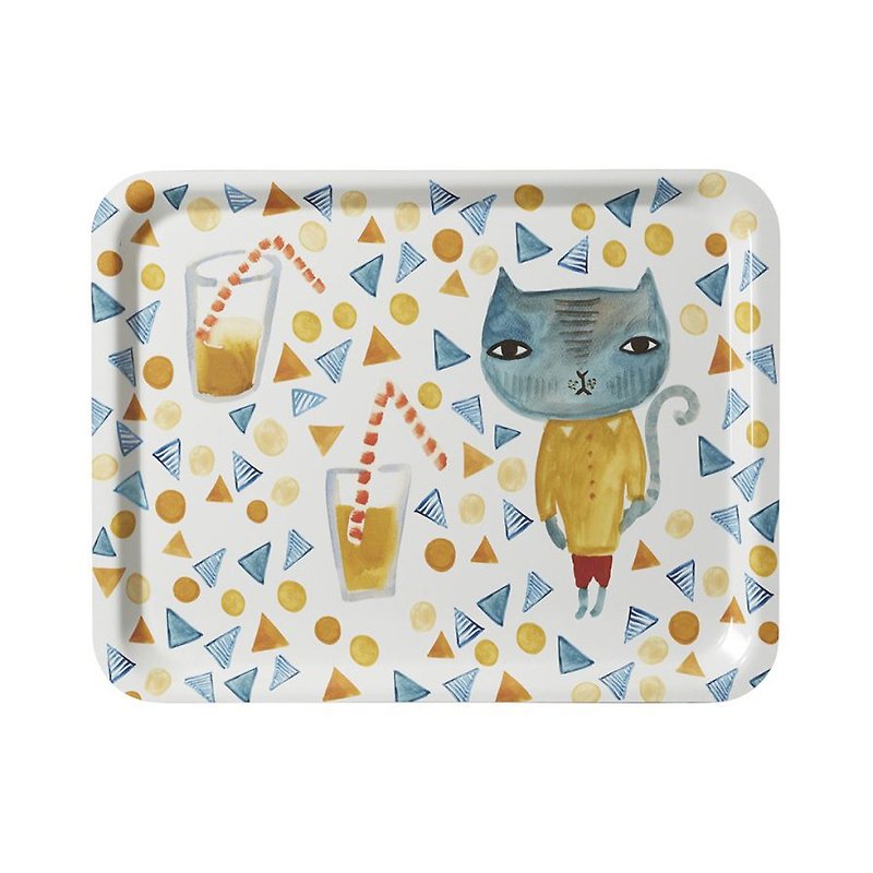 Cool Cat 手绘托盘 | Donna Wilson - 托盘/砧板 - 塑料 多色