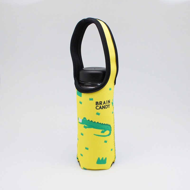 BLR 提把 保温瓶套 BRAIN CANDY 联名款 鳄鱼猫 水壶袋 TC49 - 随行杯提袋/水壶袋 - 聚酯纤维 黄色