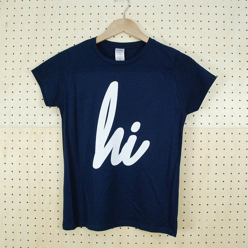 新创设计师-T恤-【HI】短袖 T-shirt(藏青)-850 Collections - 女装 T 恤 - 棉．麻 蓝色