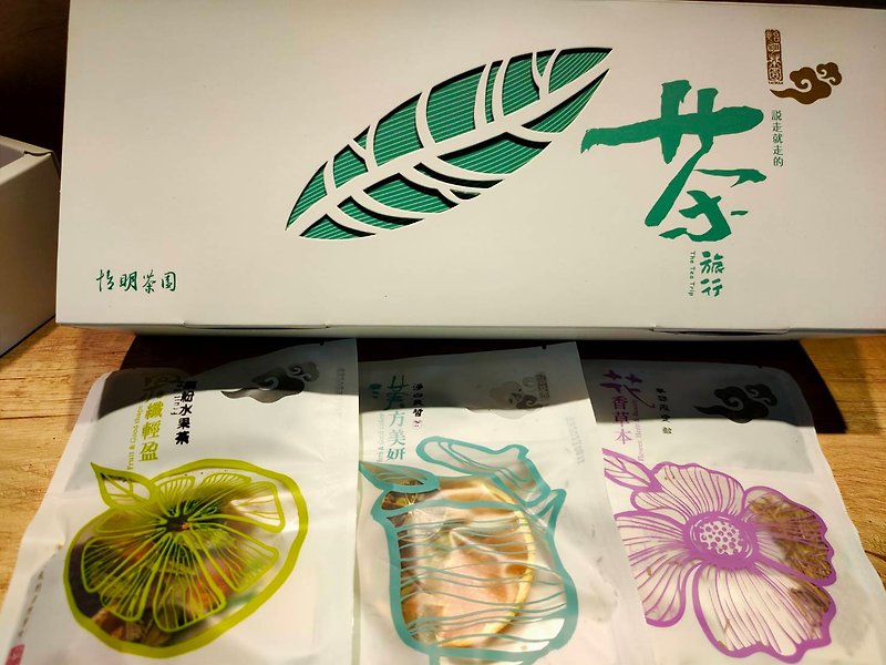茶旅行礼盒(综合10入) - 茶 - 纸 白色