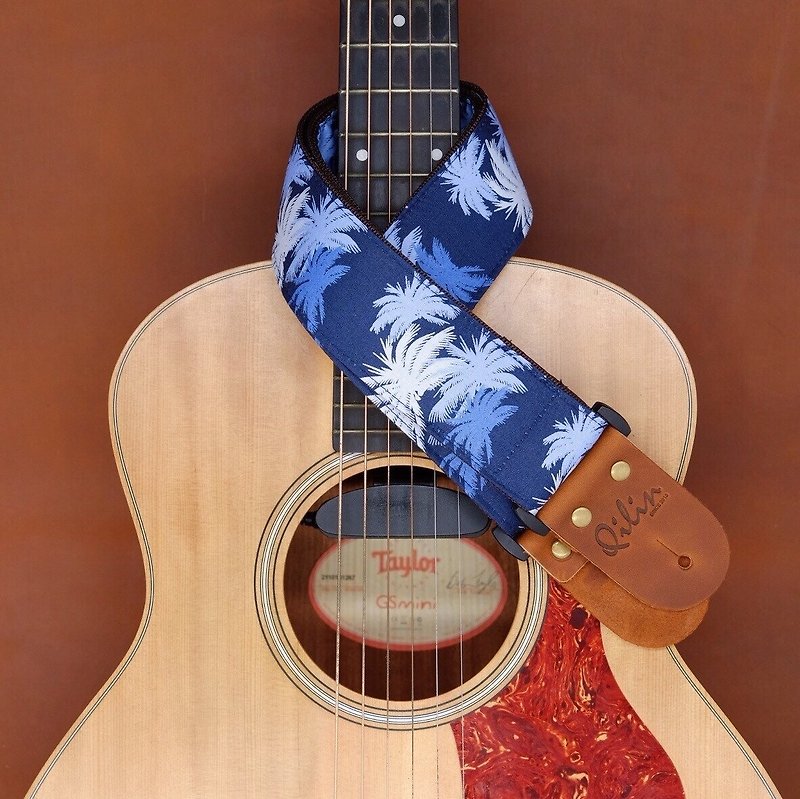 蓝色夏威夷吉他带 - 吉他/乐器 - 真皮 灰色