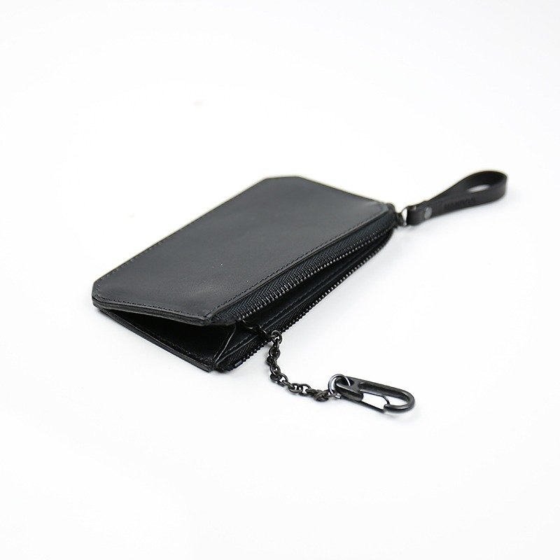 【 HANDOS 】轻便钥匙零钱包 - 黑 - 零钱包 - 真皮 黑色