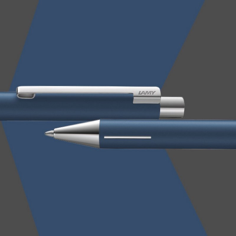 LAMY 原子笔笔套礼盒 / ECON 系列 - 240 - 单宁蓝 - 圆珠笔/中性笔 - 铝合金 蓝色